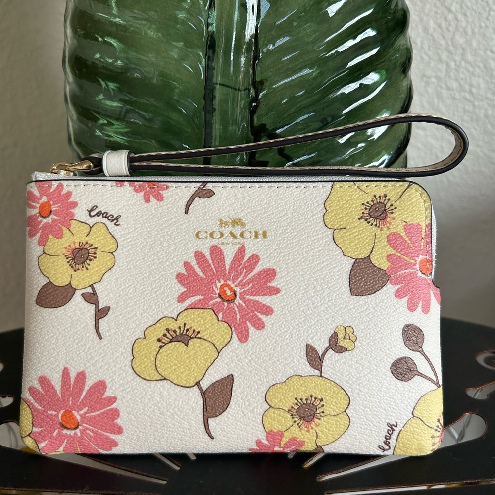 Coach Floral Wristlet
